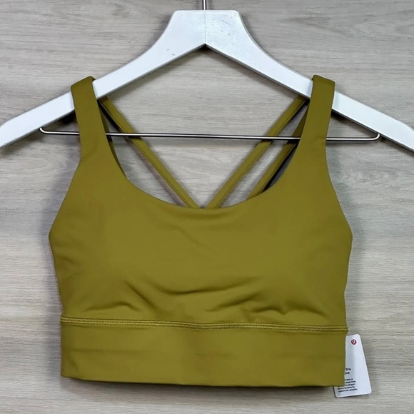 lululemon athletica Other - NEW Size 6 Lululemon Energy Longline Bra *Medium Support B–D Cups in Auric Gold